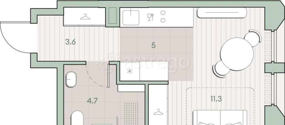Студия, 24.6 м2, 9/13 эт. Москва - изображение 6