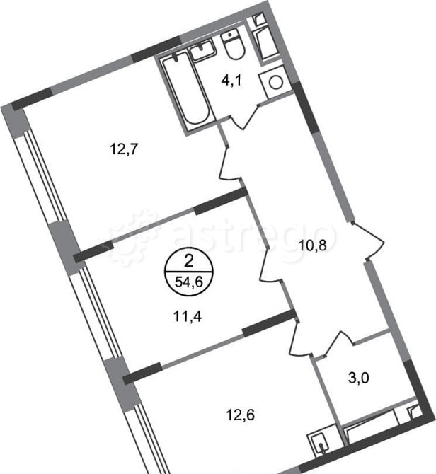 2-комн. квартира, 54 м2, 5/17 эт. Москва - изображение 1