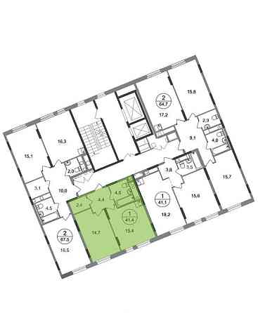 1-комн. квартира, 41 м2, 8/17 эт. Москва