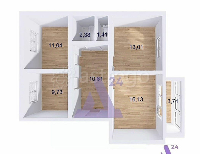 3-комн. квартира, 58.4 м2, 5/5 эт. Новоалтайск - изображение 6