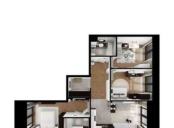 3-комн. квартира, 80 м2, 2/9 эт. Санкт-Петербург