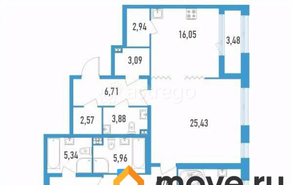 4-комн. квартира, 139.3 м2, 5/23 эт. Санкт-Петербург - изображение 1