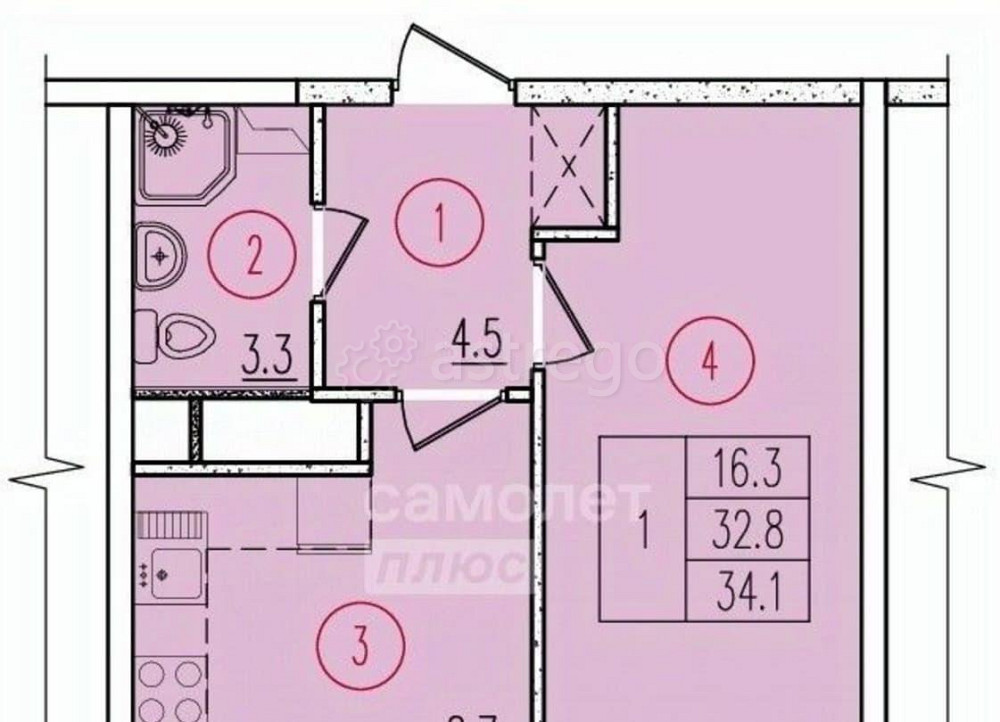 1-комн. квартира, 34.1 м2, 10/11 эт. Солнечногорск - изображение 6