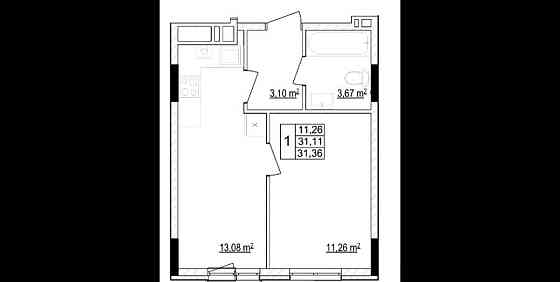 1-комн. квартира, 32 м2, 5/8 эт. Белгород