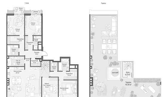 4-комн. квартира, 180.3 м2, 7/7 эт. Москва