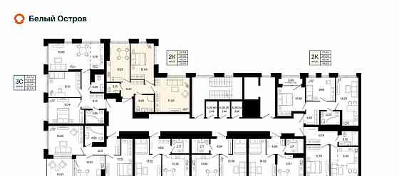 2-комн. квартира, 55.14 м2, 9/9 эт. Уфа