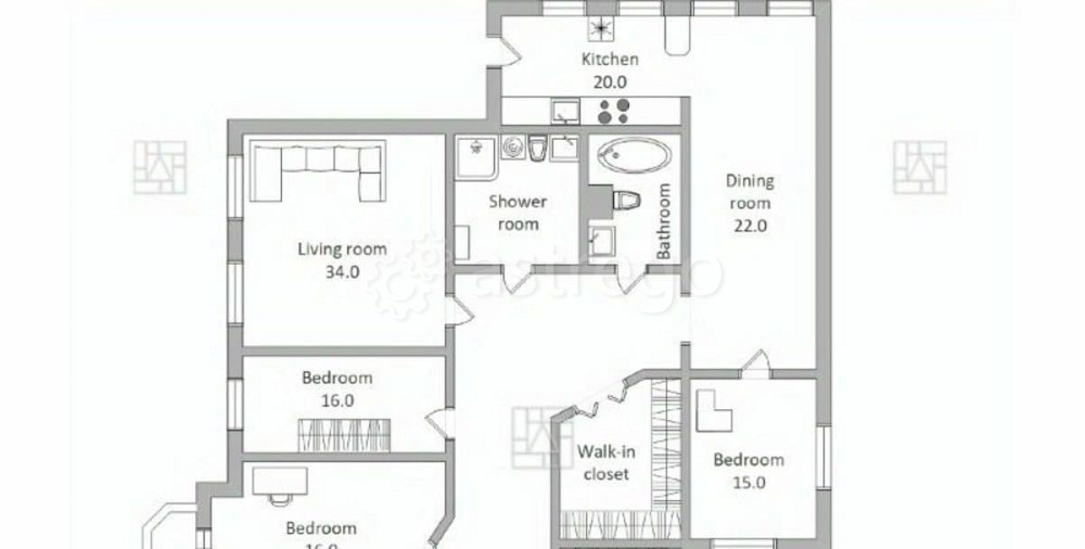 6-комн. квартира, 218 м2, 3/5 эт. Москва - изображение 6