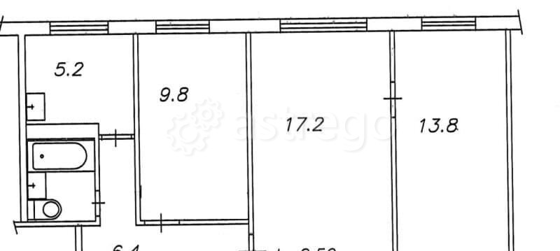 3-комн. квартира, 56.1 м2, 1/5 эт. Красноярск - изображение 2