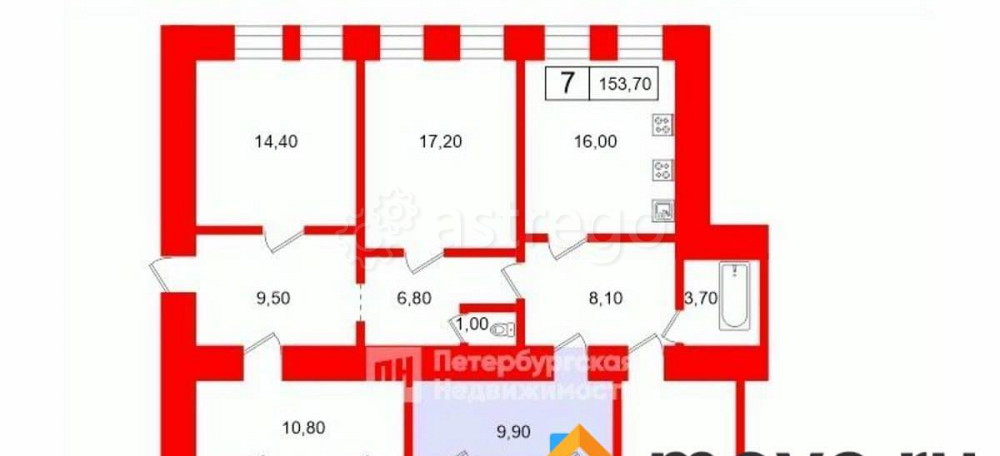 Комната, 30.7 м2, 4/6 эт. Санкт-Петербург - изображение 4