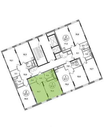 1-комн. квартира, 41 м2, 11/17 эт. Москва