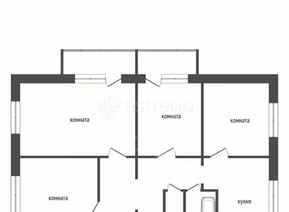 4-комн. квартира, 79.8 м2, 2/5 эт. Красноярск - изображение 4