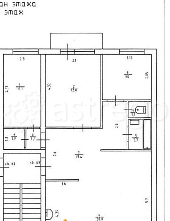 3-комн. квартира, 83.8 м2, 5/5 эт. Бийск - изображение 3