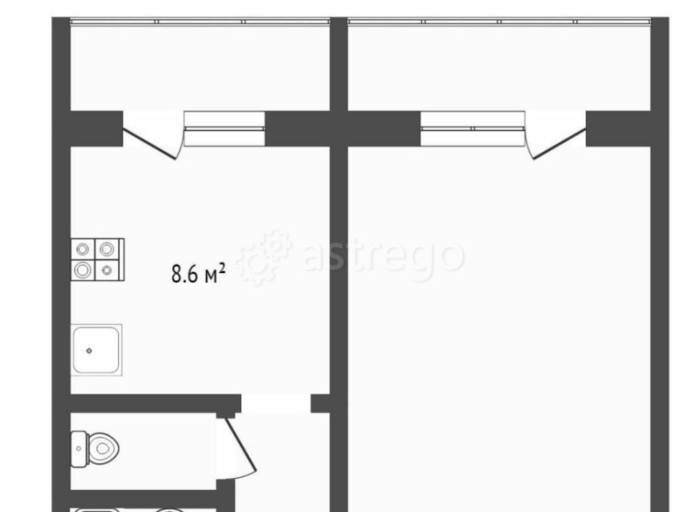1-комн. квартира, 35 м2, 7/12 эт. Москва - изображение 4