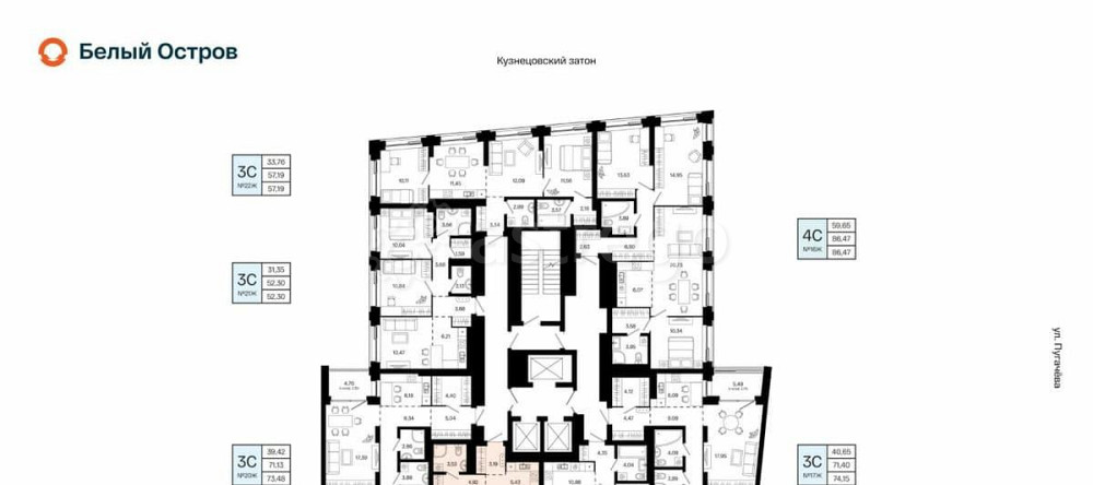 2-комн. квартира, 41.33 м2, 5/31 эт. Уфа - изображение 1