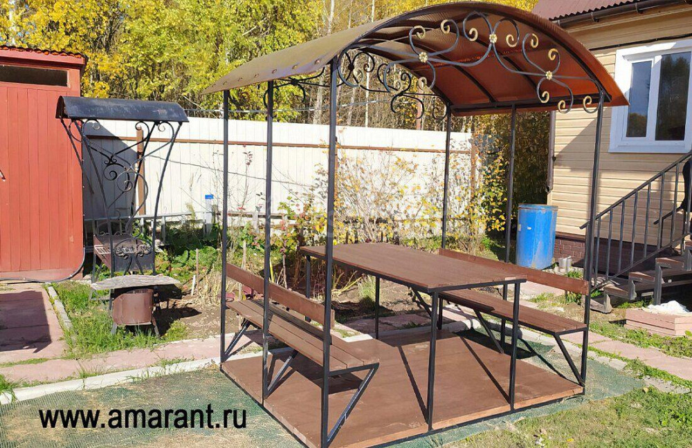 Беседка со столом "Амадея" Беседки Амарант Раменское - изображение 1