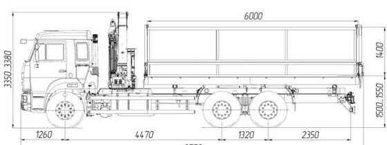 КМУ Самосвал КАМАЗ-65115-3094-48 (Евро-5) + КМУ ИНМАН ИМ-150N, кузов 20м3 3-х сторонник КЦК Краснодар