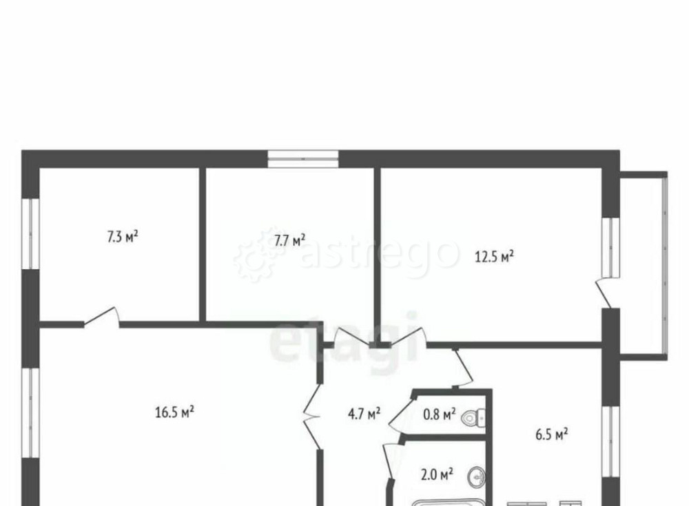 4-комн. квартира, 59 м2, 5/5 эт. Уфа - изображение 4