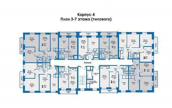 3-комн. квартира, 82.9 м2, 4/8 эт. Дзержинский