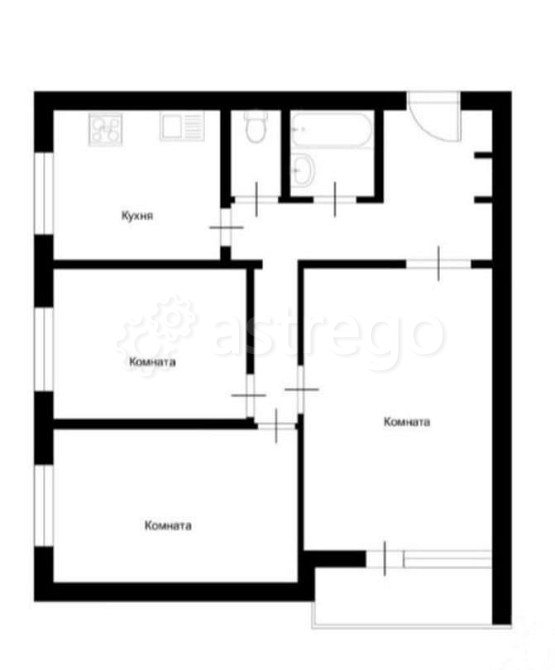 3-комн. квартира, 71 м2, 15/16 эт. Москва - изображение 6