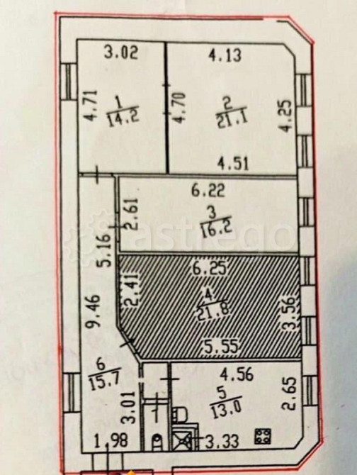 4-комн. квартира, 104 м2, 3/3 эт. Санкт-Петербург - изображение 5