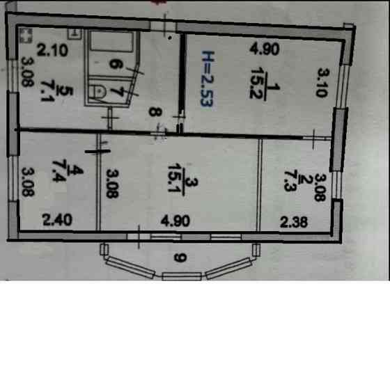 4-комн. квартира, 59 м2, 5/5 эт. Сергиев Посад