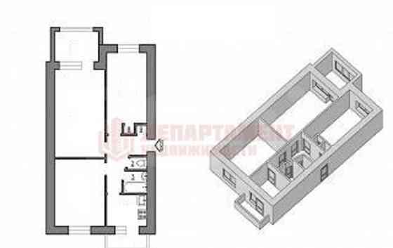 3-комн. квартира, 58 м2, 2/5 эт. Астрахань