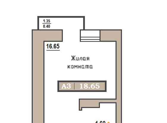Студия, 18.65 м2, 4/9 эт. Красноярск