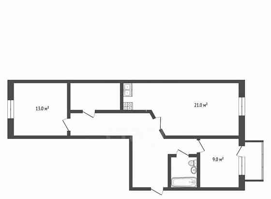 2-комн. квартира, 57.3 м2, 17/24 эт. Одинцово