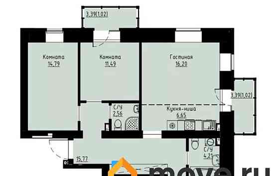 4-комн. квартира, 87.2 м2, 3/7 эт. Красноярск