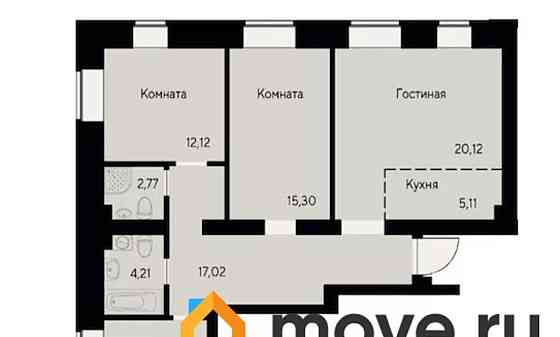 4-комн. квартира, 92.7 м2, 5/8 эт. Красноярск