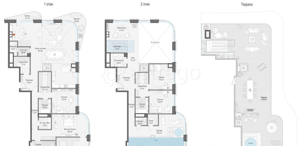 4-комн. квартира, 416 м2, 13/14 эт. Москва - изображение 1