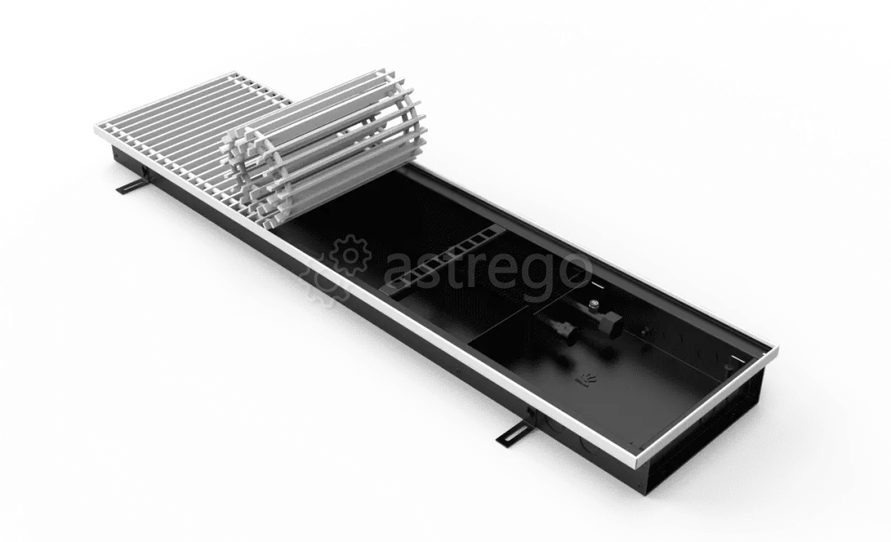 Конвектор внутрипольный VITRON ВК.070.260.1500.2ТГ с корпусом из оцинкованной стали Витрон Москва - изображение 1