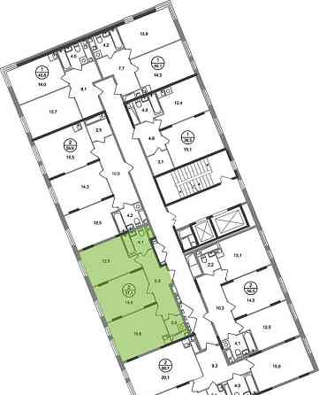 2-комн. квартира, 57 м2, 14/17 эт. Москва