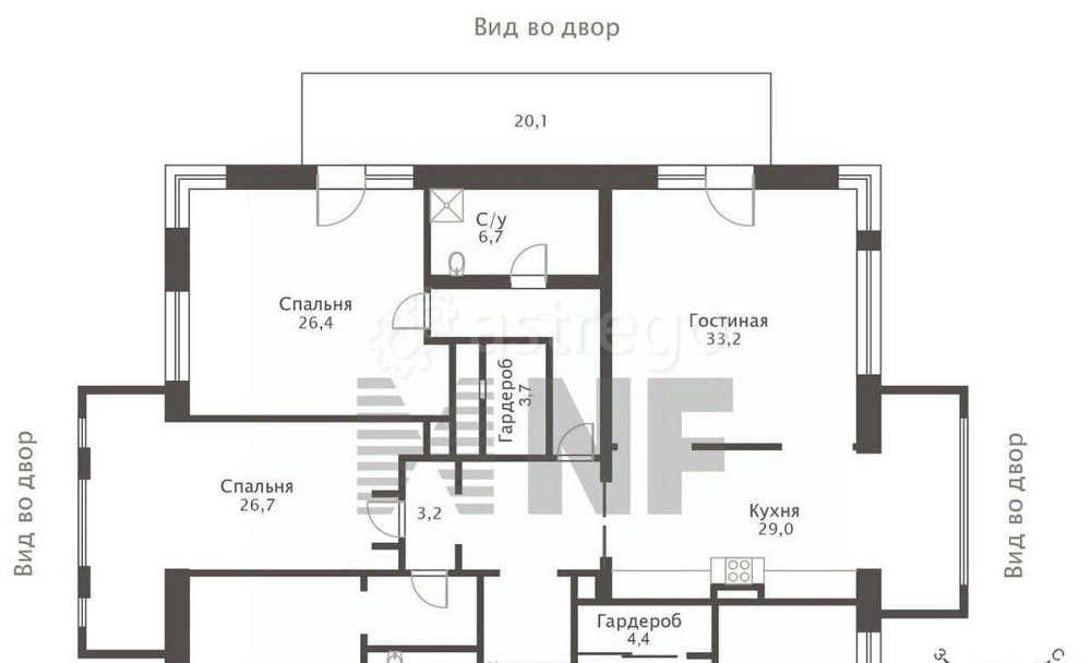 5-комн. квартира, 217 м2, 6/8 эт. Москва - изображение 2