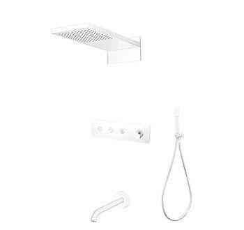 Душевой комплект BOHEME Fusion 130-2-MW White Matt Новосибирск