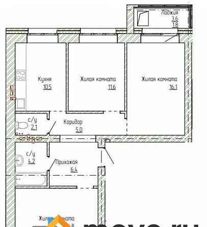 3-комн. квартира, 77.8 м2, 3/14 эт. Новоалтайск