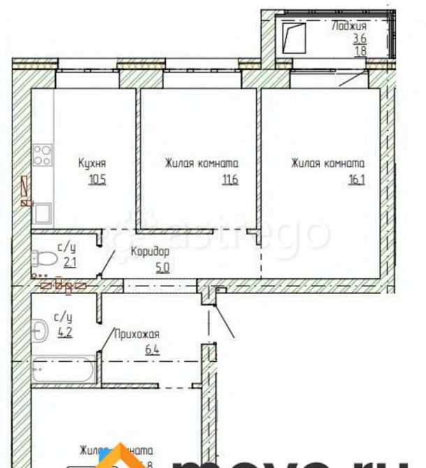 3-комн. квартира, 77.8 м2, 3/14 эт. Новоалтайск - изображение 1