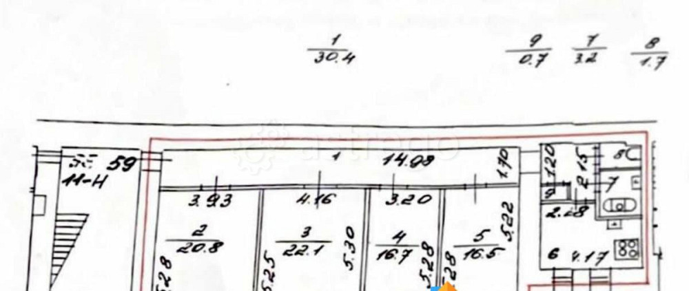4-комн. квартира, 122.2 м2, 1/5 эт. Санкт-Петербург - изображение 7