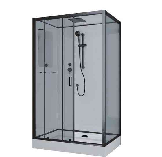 Душевая кабина NG- 6912-01QR BLACK 1200х800х2100 низкий поддон 16 см стекло ТОНИРОВАННОЕ4 места Niag Москва