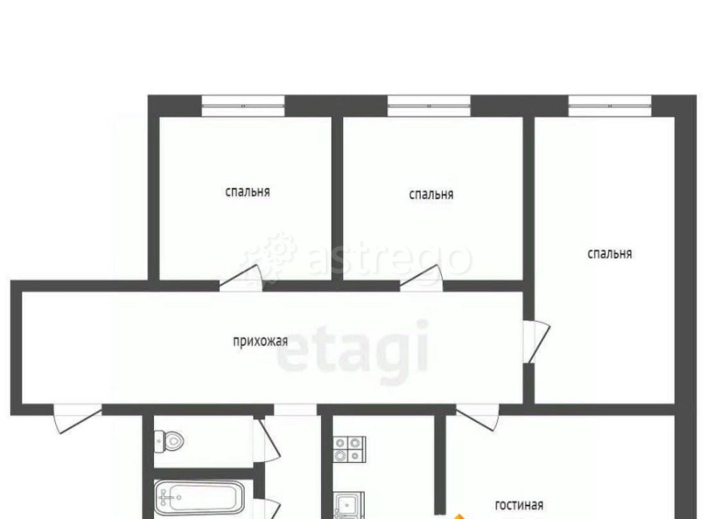 4-комн. квартира, 86 м2, 3/5 эт. Норильск - изображение 2