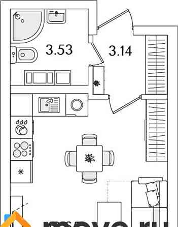 Студия, 27.7 м2, 14/23 эт. Санкт-Петербург
