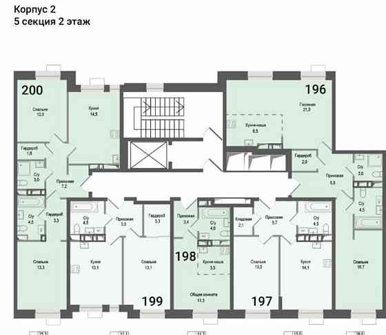 1-комн. квартира, 39 м2, 2/8 эт. Королев