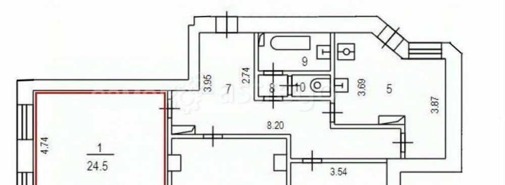 Комната, 38.9 м2, 6/7 эт. Москва - изображение 3