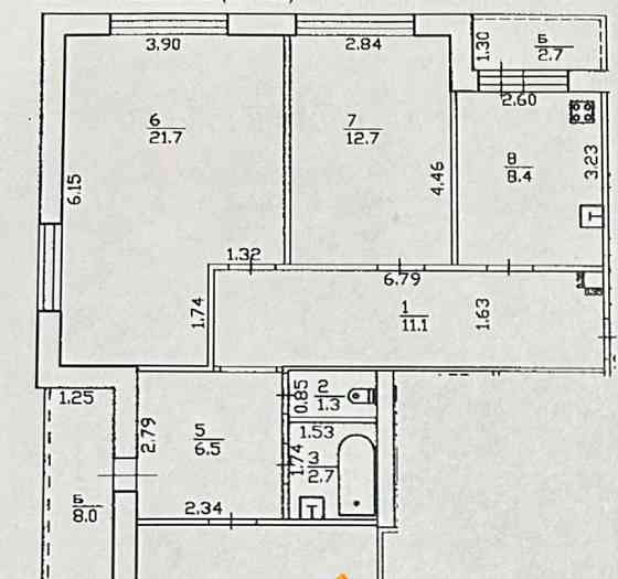 3-комн. квартира, 82 м2, 7/9 эт. Уфа