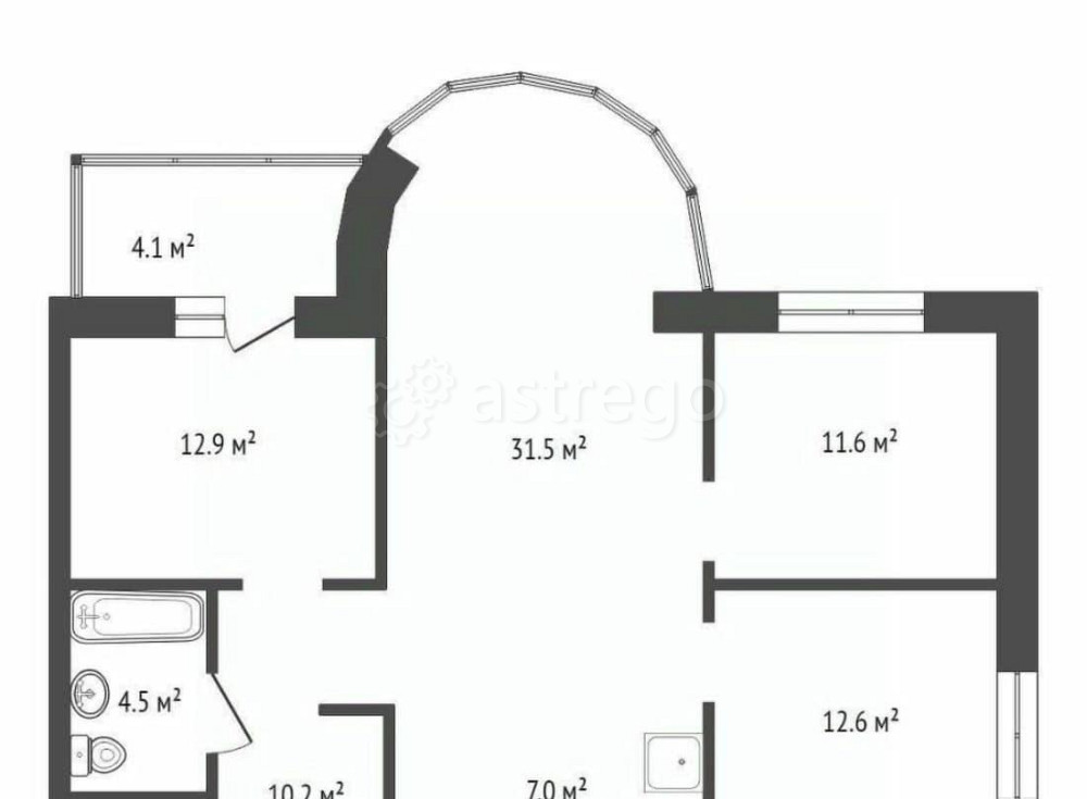 4-комн. квартира, 94 м2, 16/19 эт. Красноярск - изображение 6