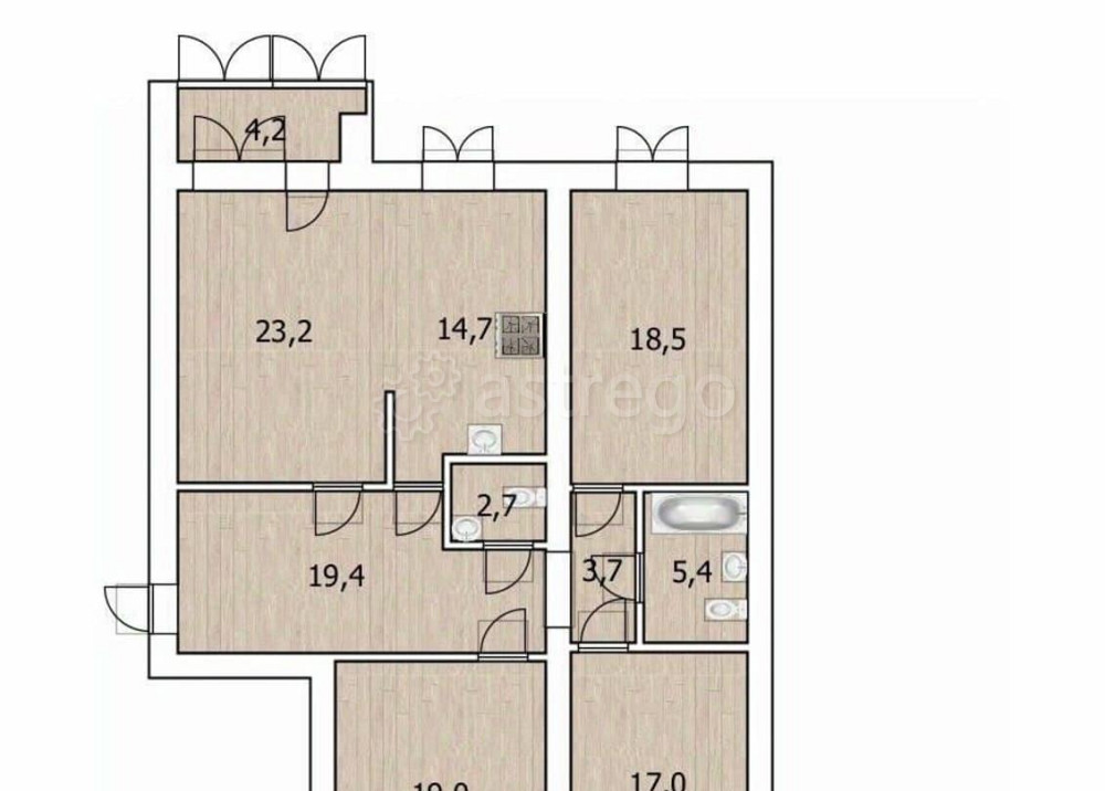 4-комн. квартира, 132.6 м2, 11/11 эт. Уфа - изображение 5