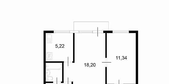 2-комн. квартира, 45 м2, 4/5 эт. Москва
