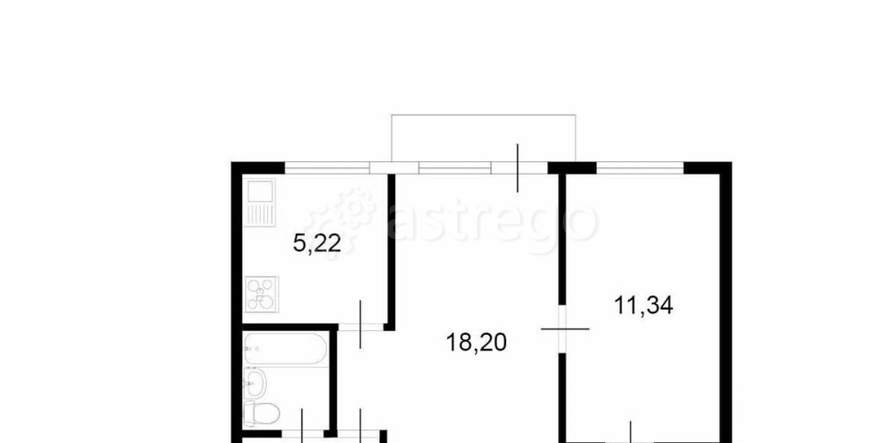 2-комн. квартира, 45 м2, 4/5 эт. Москва - изображение 2