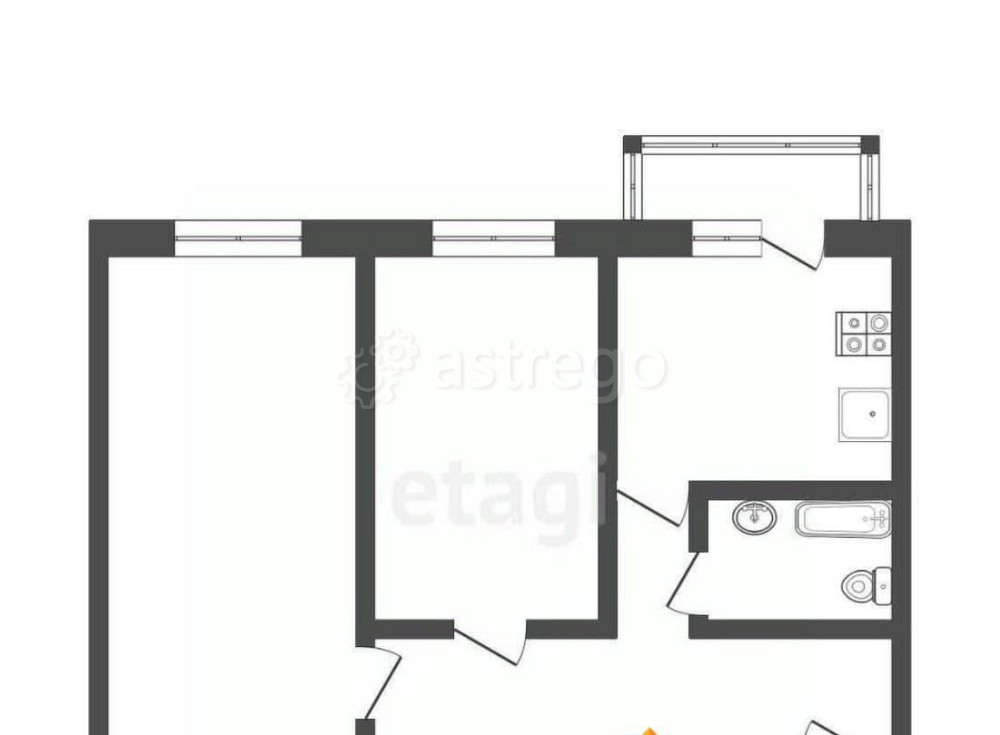 2-комн. квартира, 60.3 м2, 6/6 эт. Бийск - изображение 5
