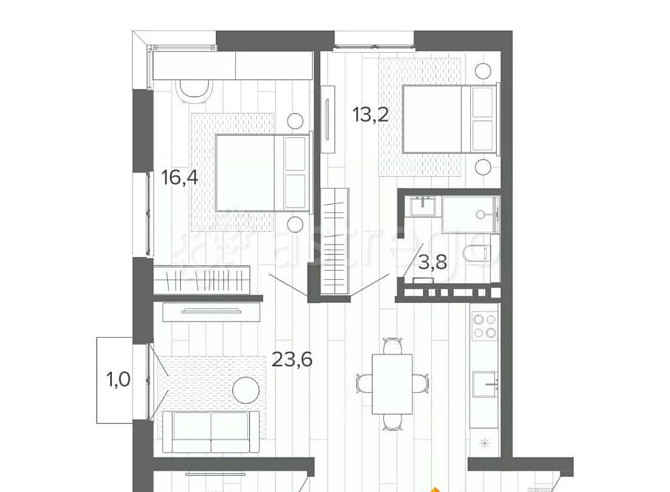 4-комн. квартира, 84.34 м2, 5/9 эт. Барнаул - изображение 1